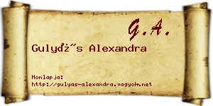Gulyás Alexandra névjegykártya