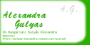 alexandra gulyas business card