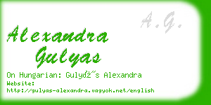 alexandra gulyas business card